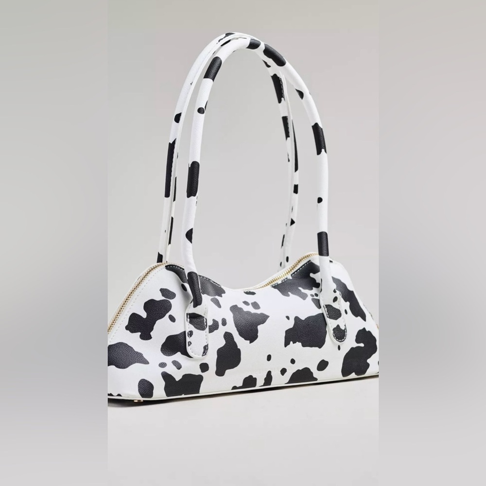 Anthropologie Melie Bianco Dakota Shoulder Bag Black White - Picture 4 of 8